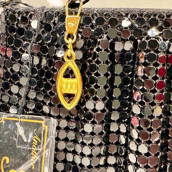 Y&S Original Black Mesh Metal Purse/CrossBody Bag, Style#589, NWT, 8in x 5in - Picture 5 of 10